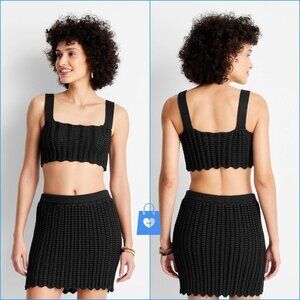 Large - Women's Braided Sweater Tank Top - Future Collective - Dark Brown